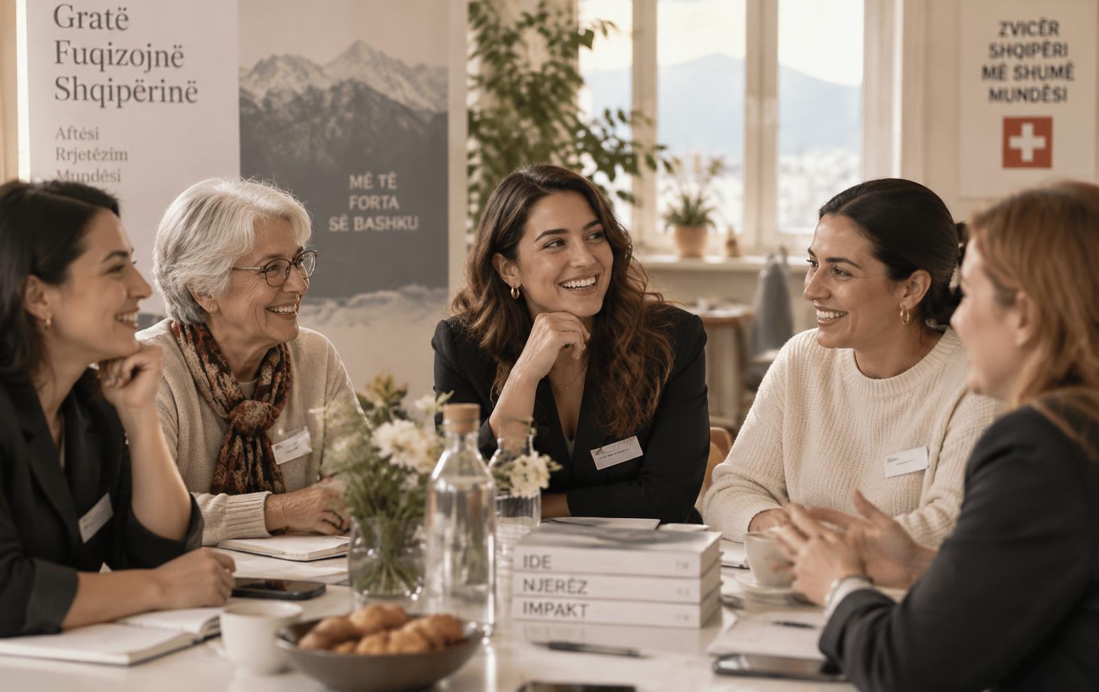 Albanische Frauen im Austausch